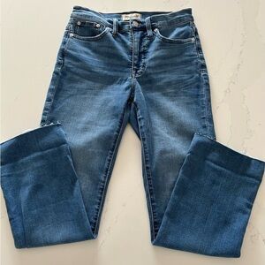 MADEWELL Cali Demi Boot Raw Hem Edition, size 25 Medium wash Blue